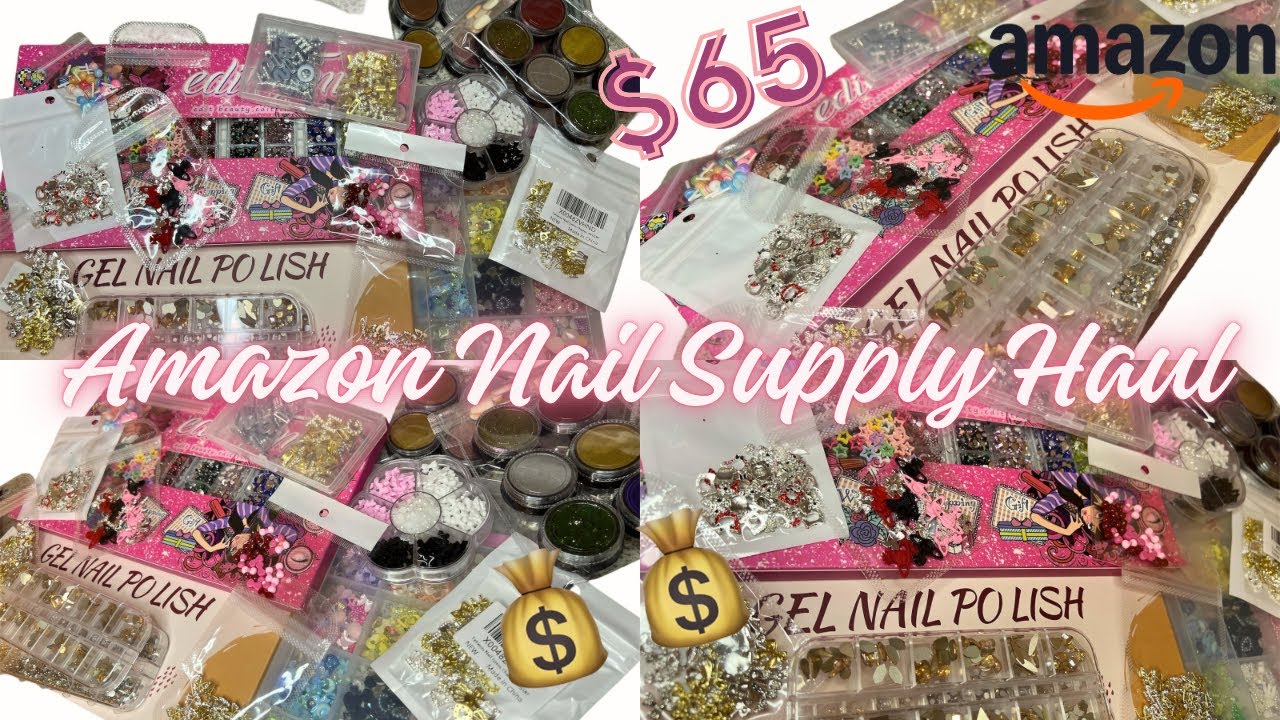 $65 Amazon Nail Supply Charm Haul✨Nail Supply Haul💅🏽🛒 UNBOXING📦 Affordable Nail Supplies💰