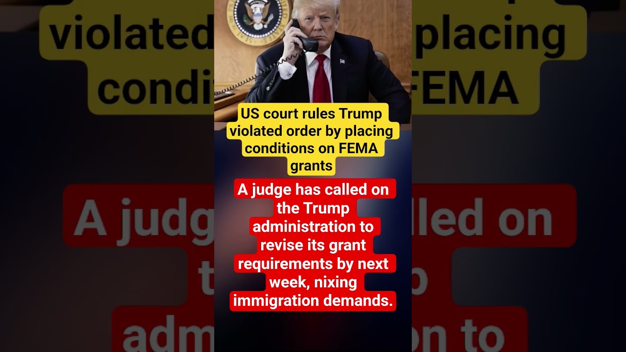 US Court: Trump Violated Order  #TrumpNews #FEMA #USCourt #LegalUpdate #BreakingNews #Politics
