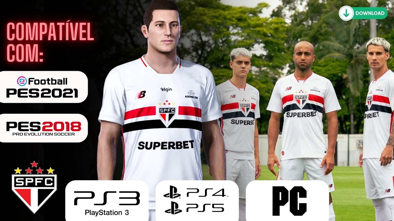 LANÇAMENTO! KIT SÃO PAULO 2026 – Novo uniforme oficial. #futebol #sãopaulo #PES2018 #PES2021