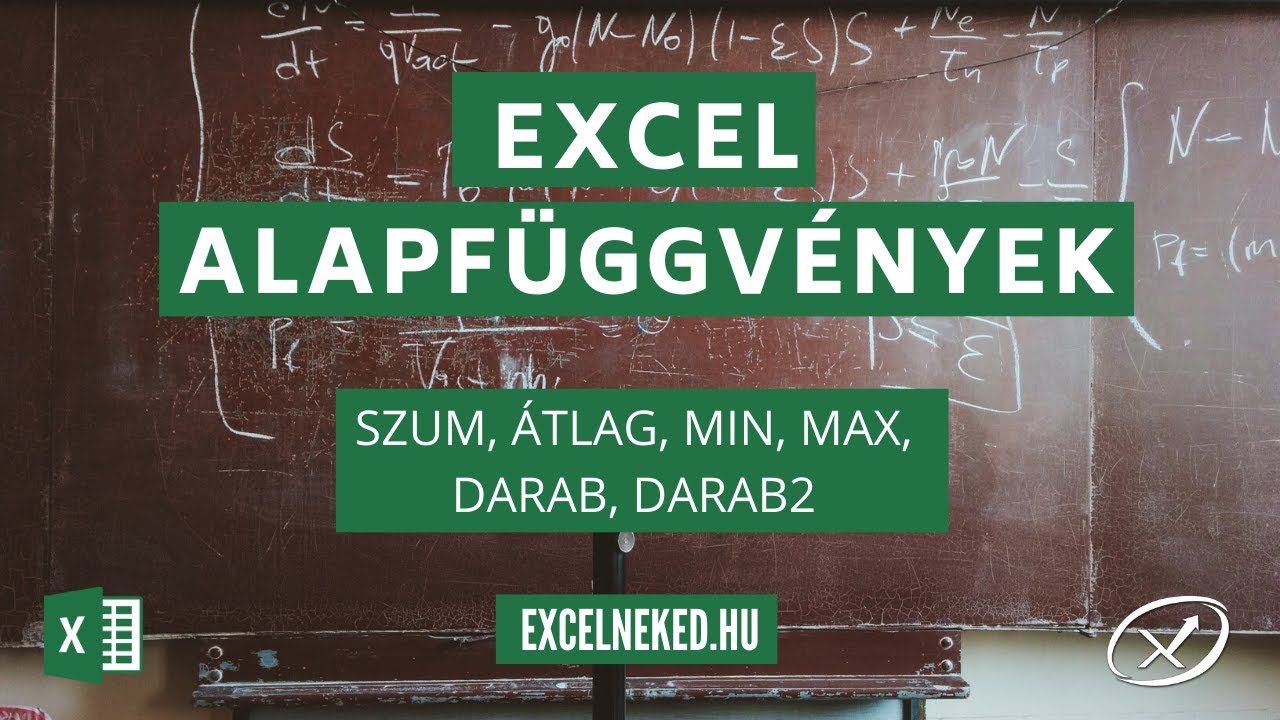 Excel alapfüggvények - SZUM, ÁTLAG, MIN, MAX, DARAB, DARAB2