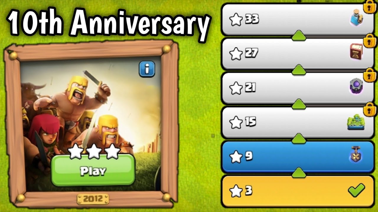 10th Anniversary challenge in coc | Mega update in coc