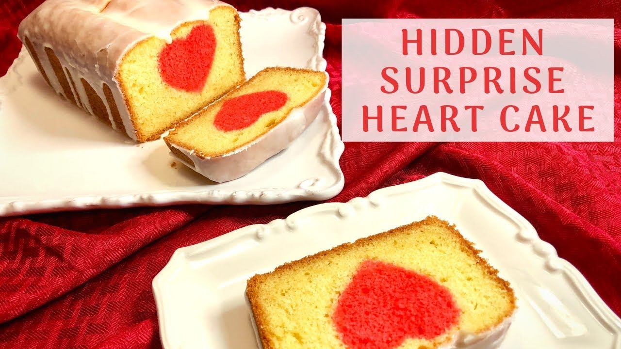 Surprise hidden HEART cake for the Valentine's Day! ❤️ Vanilla cake with a Lemon glaze
