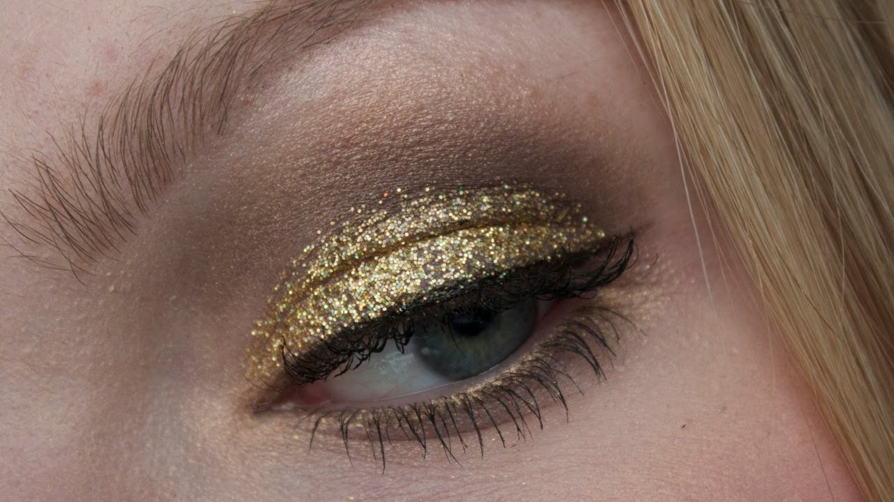 Gouden glitter kerst make-up tutorial