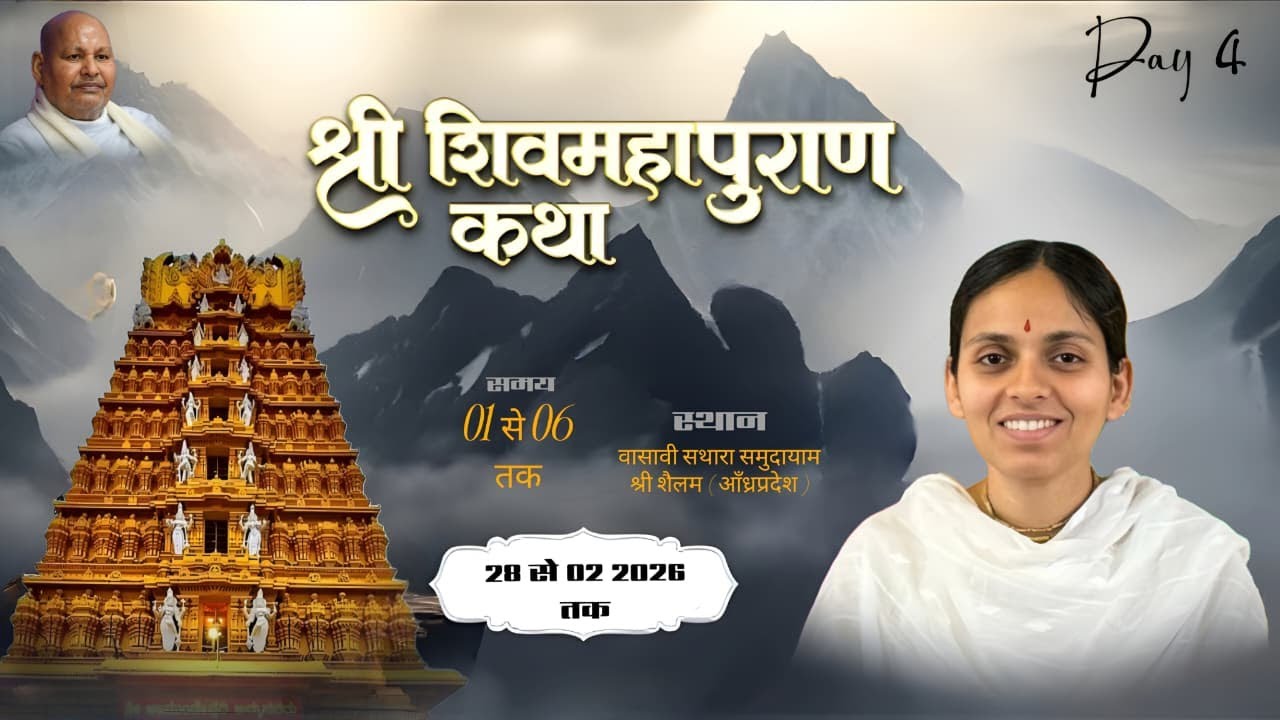 Day 4 || पूज्या श्री मुरलिका जी || श्री शिव महापुराण || मल्लिकार्जुन (आँध्रप्रदेश )