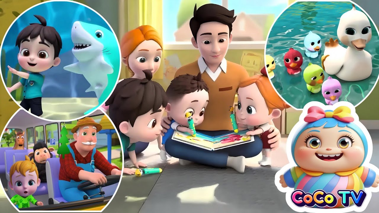 Five little ducks + Wheels on the Bus + More Nursery Rhymes & Kids Songs #cocomelon