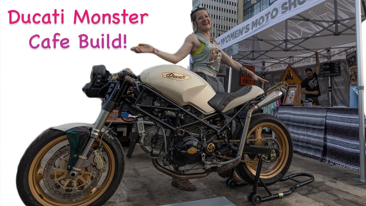 Ducati Monster Cafe Racer Build by MotoLady - with co host Ryan Robbins