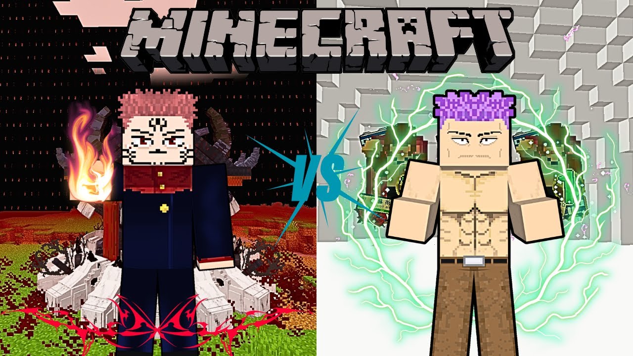 Minecraft 咒術迴戰 !! 賭徒【秤金次】對決 詛咒之王【兩面宿儺】!! 視覺與聽覺的饗宴 !! 全字幕