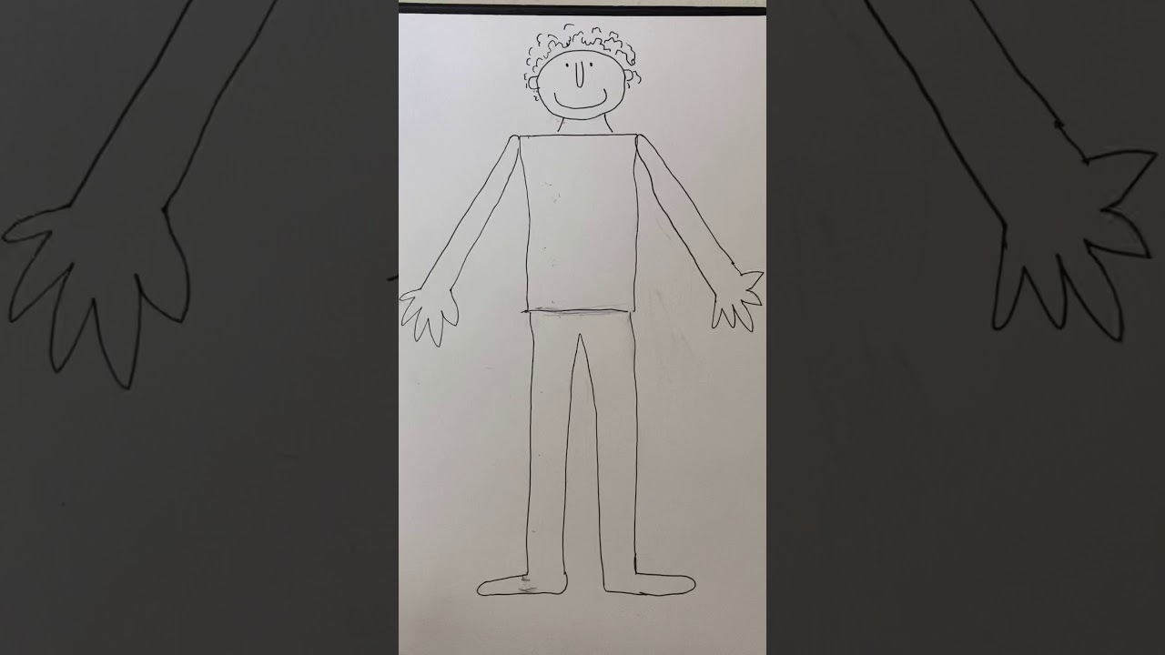 Lesson 2, Part B: How to draw a body, in the style of Quentin Blake