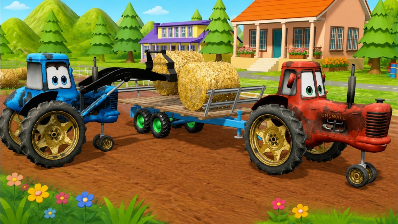 Tractors McQueen: The Biggest Straw Harvest Ever! Hard Work on the Farm!