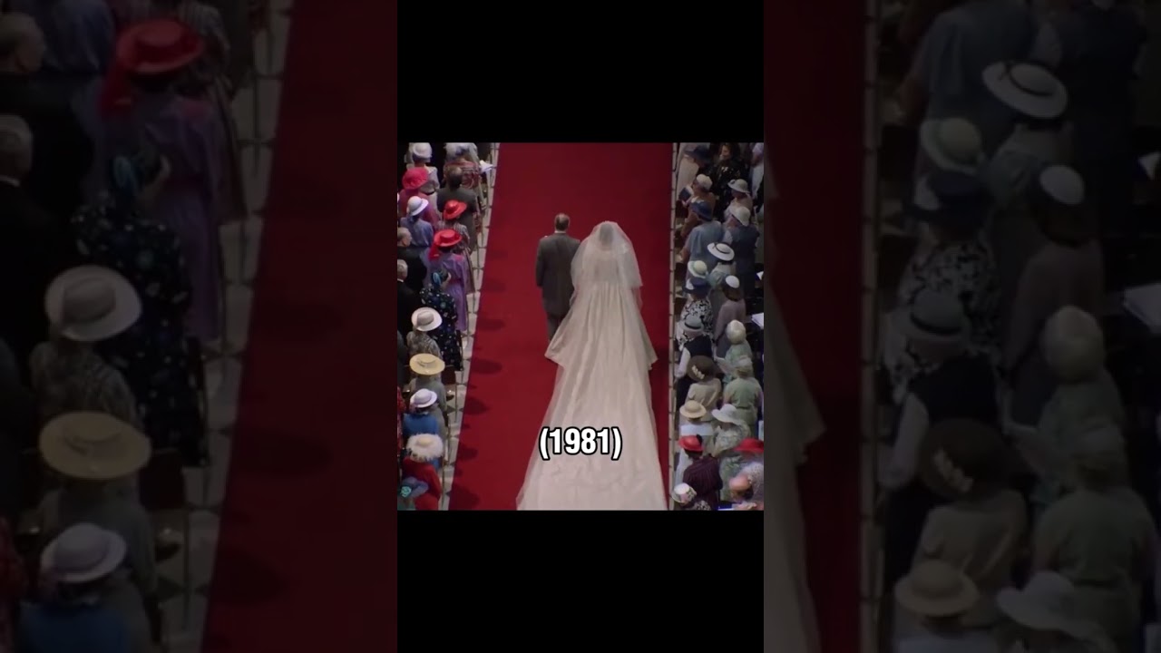 Princess Diana&rsquo;s wedding dress now and in 1981 at her wedding #princessdiana #royalfamily #ladydiana