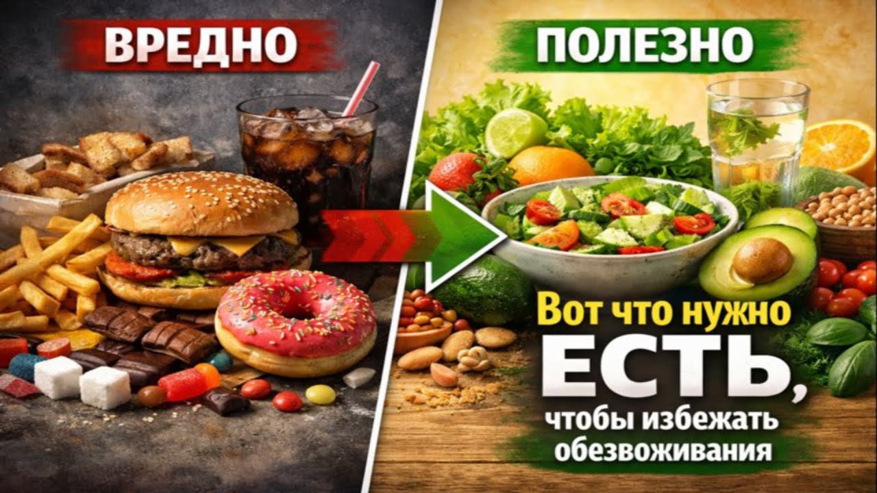 Пить 2 литра воды - ОБМАН? 😱 Вот что нужно ЕСТЬ, чтобы избежать обезвоживания