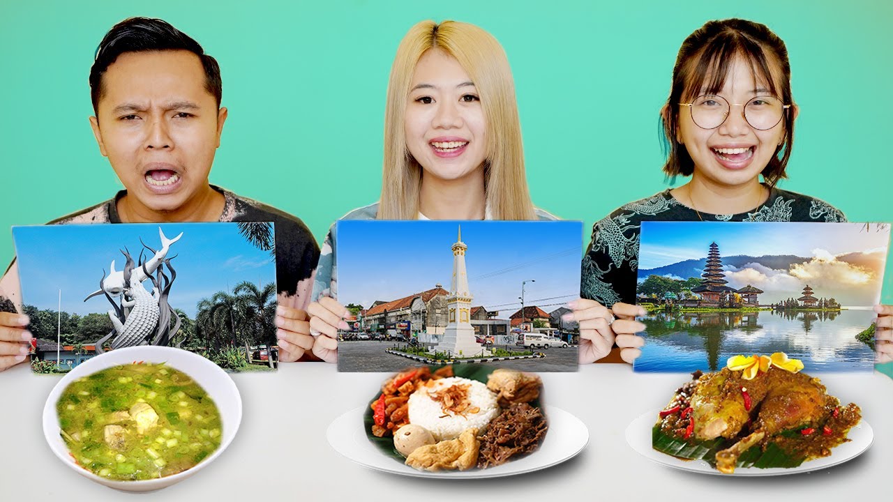 TANTANGAN PILIH MAKANAN SESUAI DAERAH!! TERNYATA GINI MAKANANNYA!!