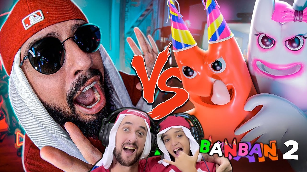 Banban e Banbaleena (Garten of Banban 2) Vs. Mussoumano - Batalha com Games REACT