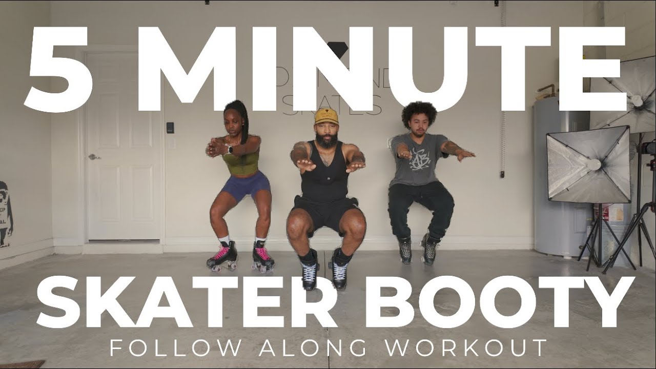 5 Minute Skate Booty Workout (Follow Along) Be Ready To Sweat!