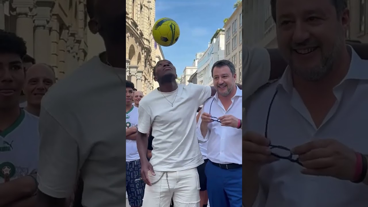 IN PIAZZA DUOMO A MILANO CON GILBERT NANA, CAMPIONE DI PALLEGGI CON LE IDEE CHIARISSIME