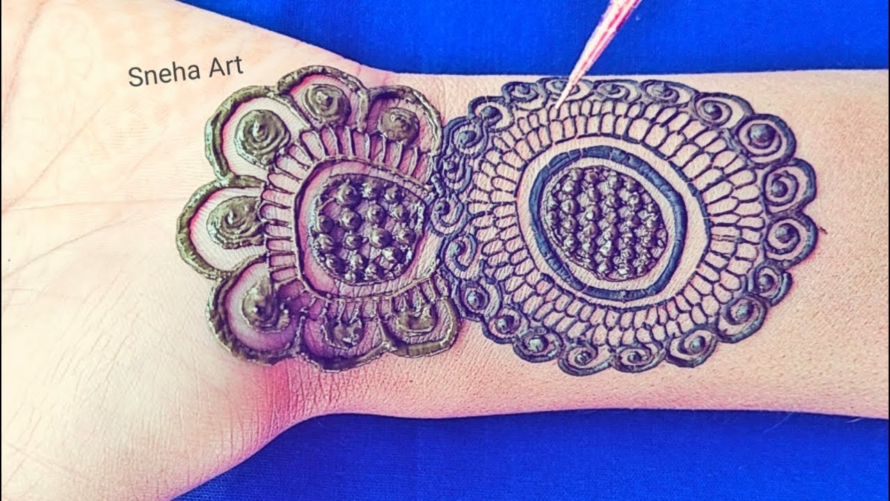 Very beautiful floral Mehndi Design/ front hand Mehndi Design/ 9T9 Sneha