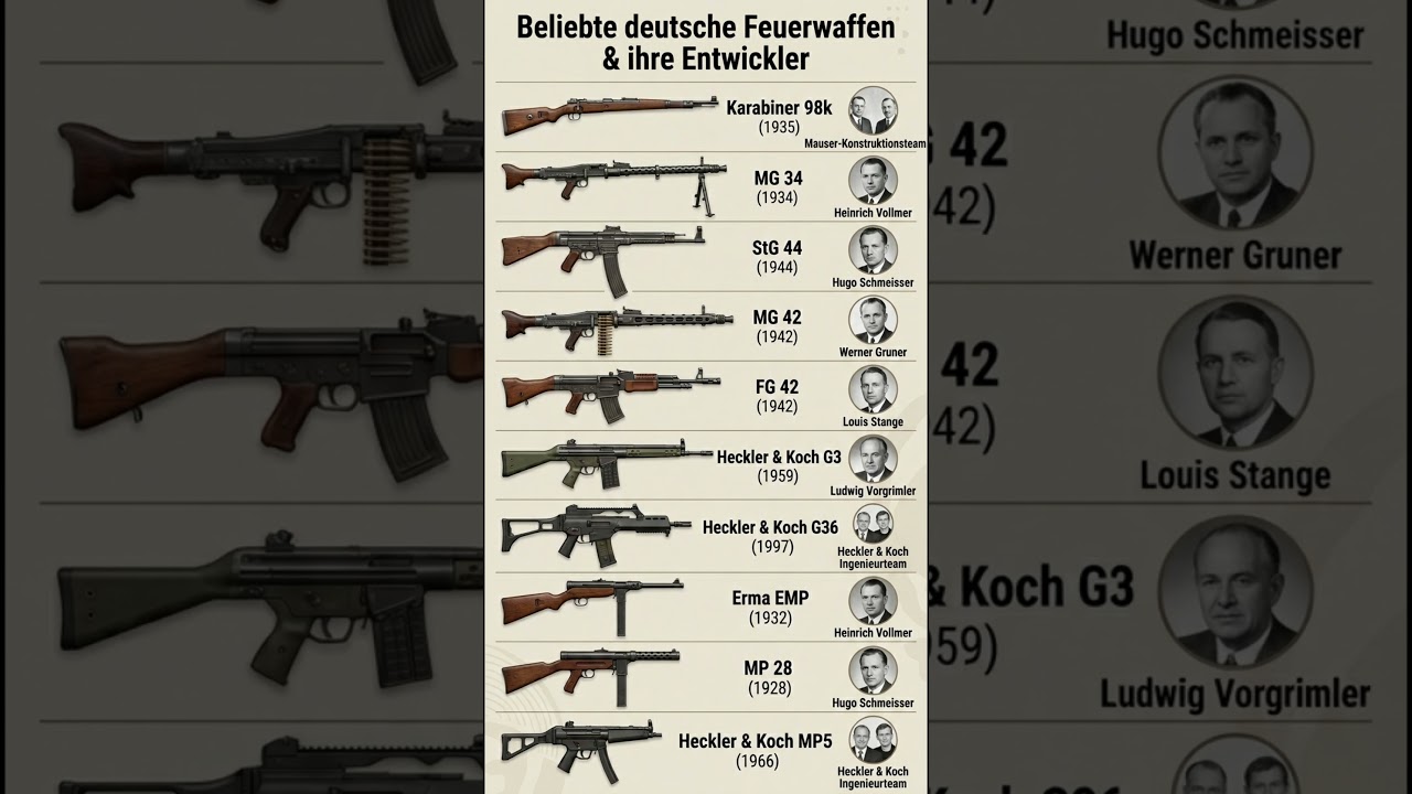 10 Famous German Guns & Their Designers
