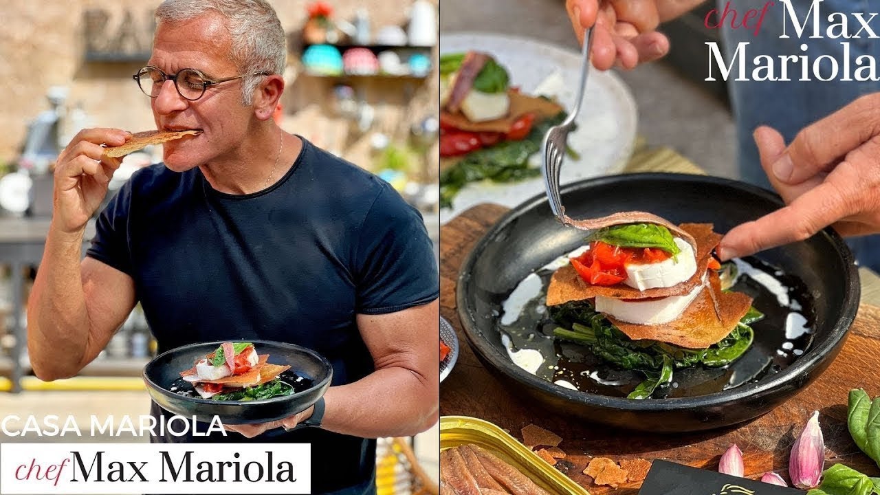INSALATA CAPRESE PIÙ APPETITOSA CHE MAI con pane carasau fritto - Ricetta di Chef Max Mariola
