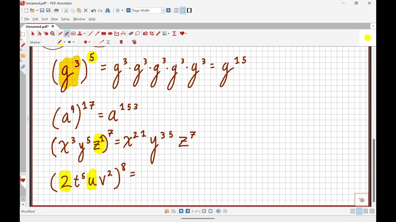 Math 8: Raising Power Expressions to Powers Themselves!