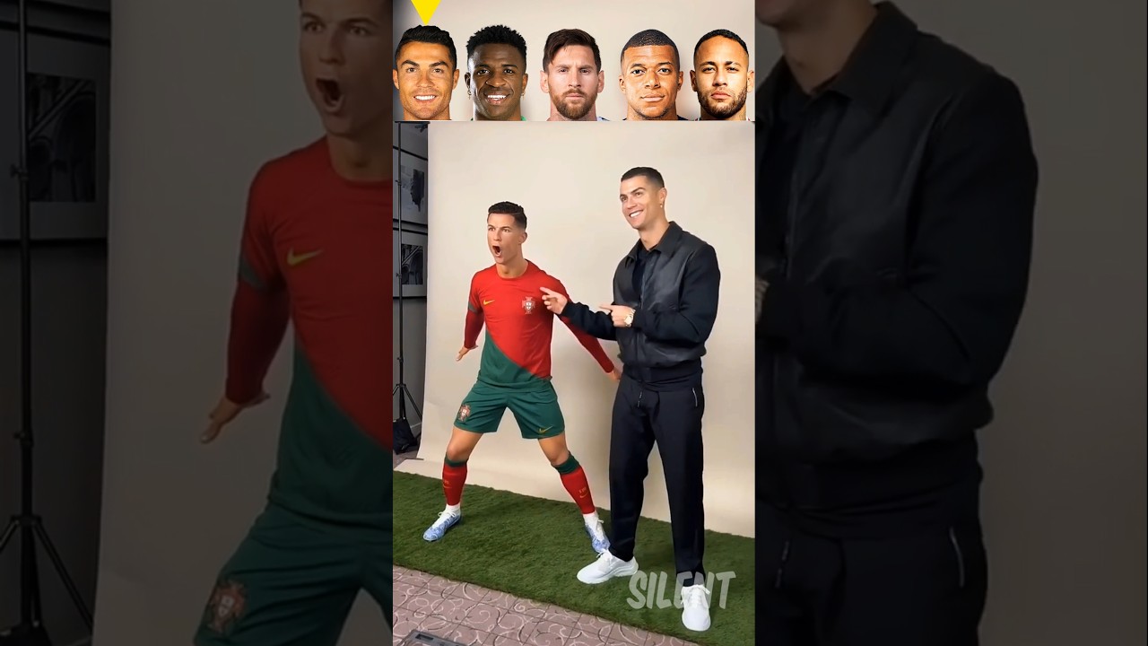 Ronaldo vs Vini Jr vs Messi vs Mbappe vs Neymar - Meeting Wax Figure