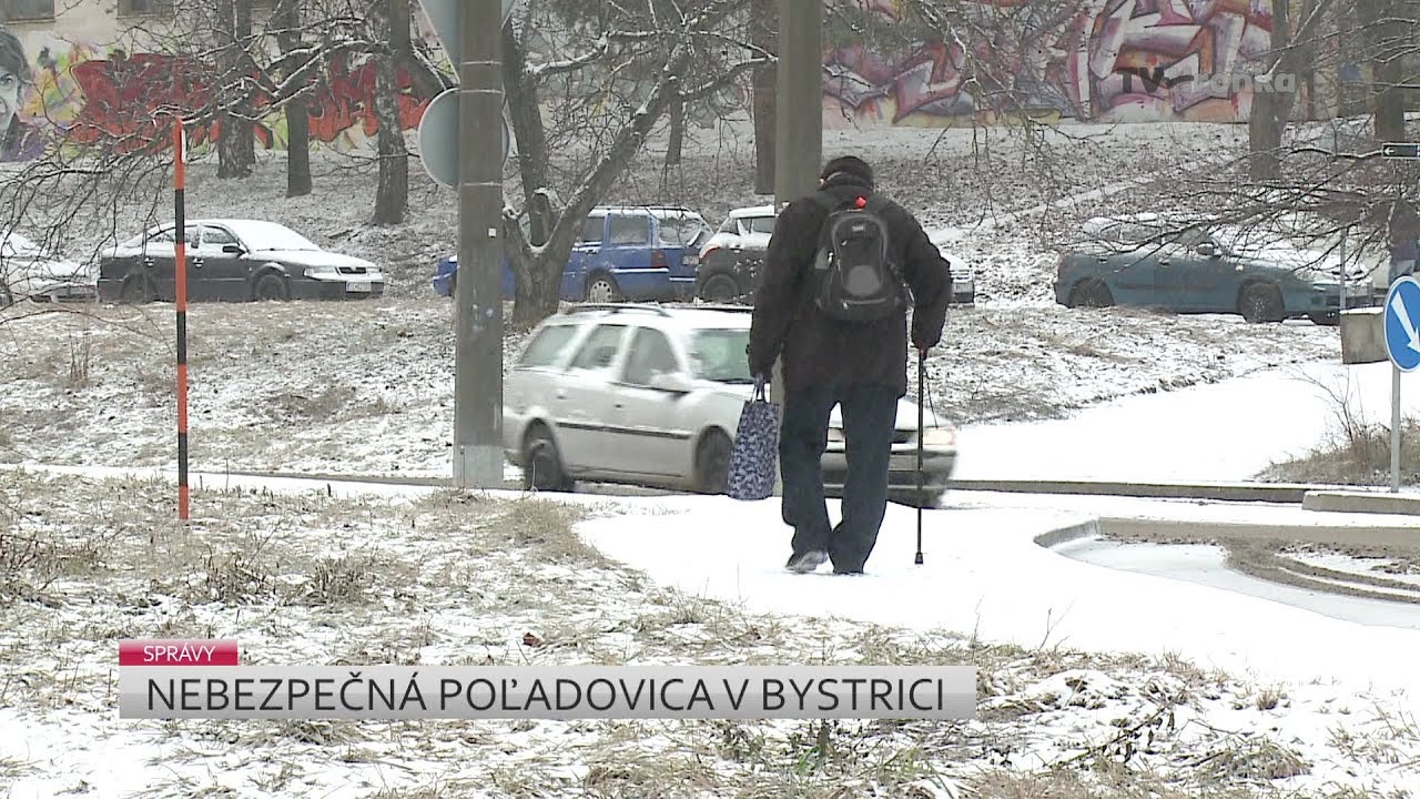 Nebezpečná poľadovica v B. Bystrici