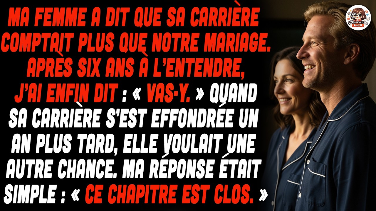 J’ai Choisi De Partir Quand Elle A Choisi Sa Carrière, Un An Plus Tard, Tout Était Fini.