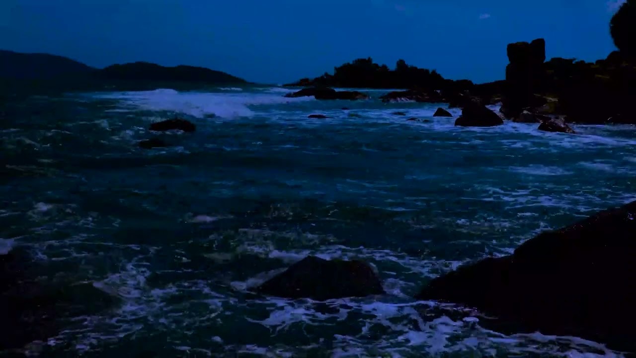 Quiet Sea Waves with Emotional Piano for Stress Relief, Insomnia and Relaxing Night Rest