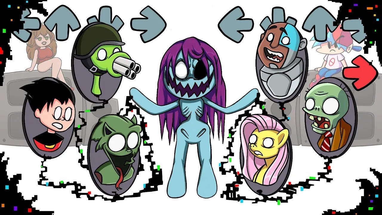 THE BEST FNF MUSIC GLITCH STORIES: Pibby and FNF characters in different universes | FNF animation