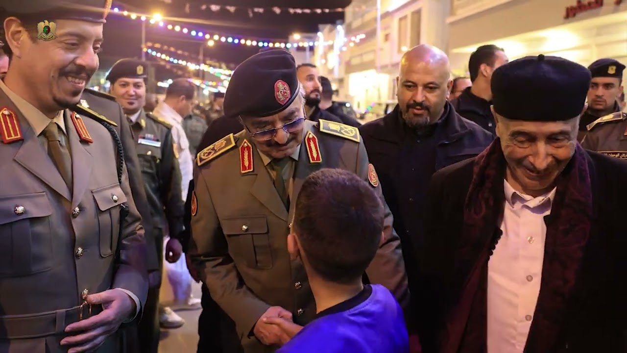 جانب من جولة القائد العام المُشير خليفة حفتر رفقة رئيس مجلس النواب، الى مدينة درنة