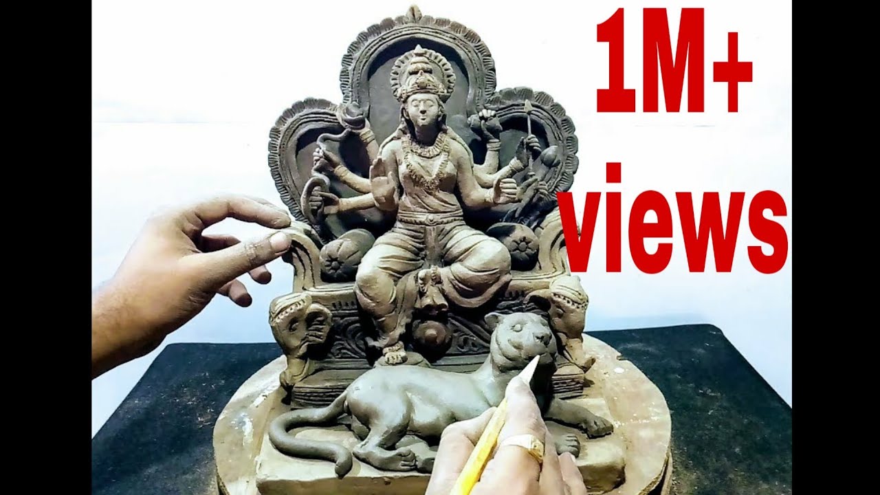 How to make Durga idol by using clay || mitti se maa Durga banana by 'Artistry'