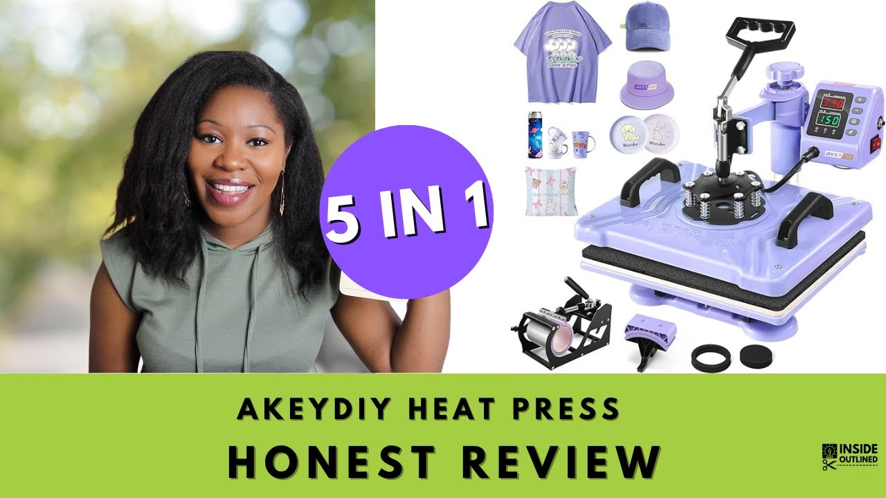 AkeyDIY Heat Press Honest Review | Heat Press With Attachments | Swivel Heat Press