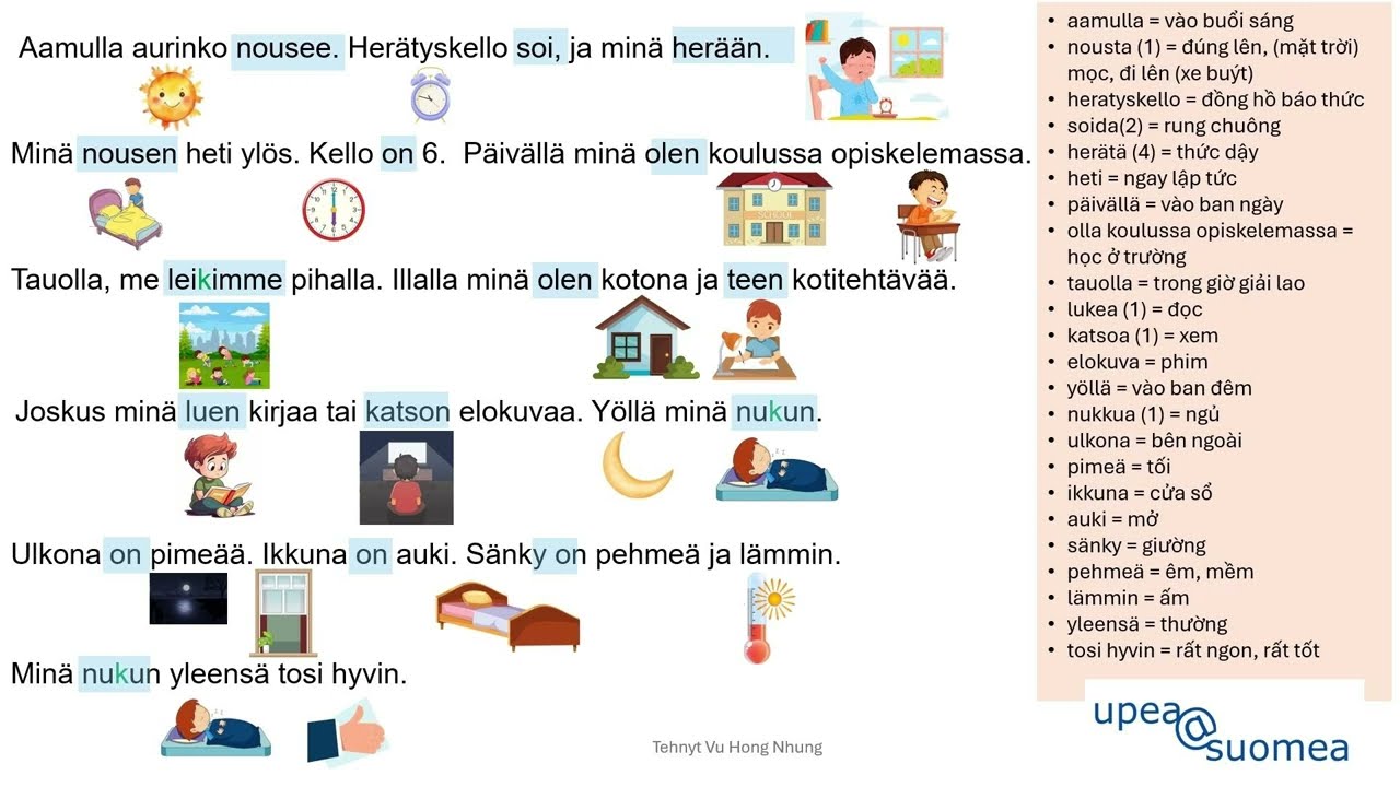Minun päiväni - Một ngày của tôi - A day of mine in Finnish(2)