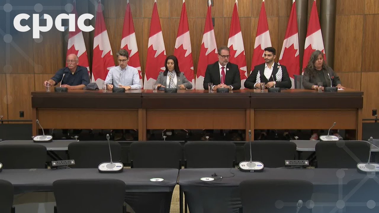Canadian activists hold a news conference on Gaza &ndash; September 16, 2025