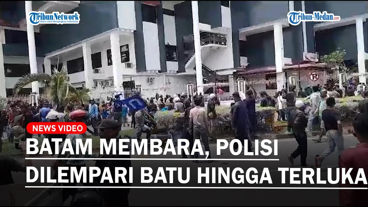 BATAM MEMBARA, Demo Penolakan Pulau Rempang Berakhir Ricuh, Polisi Dilempari Batu Hingga Terluka