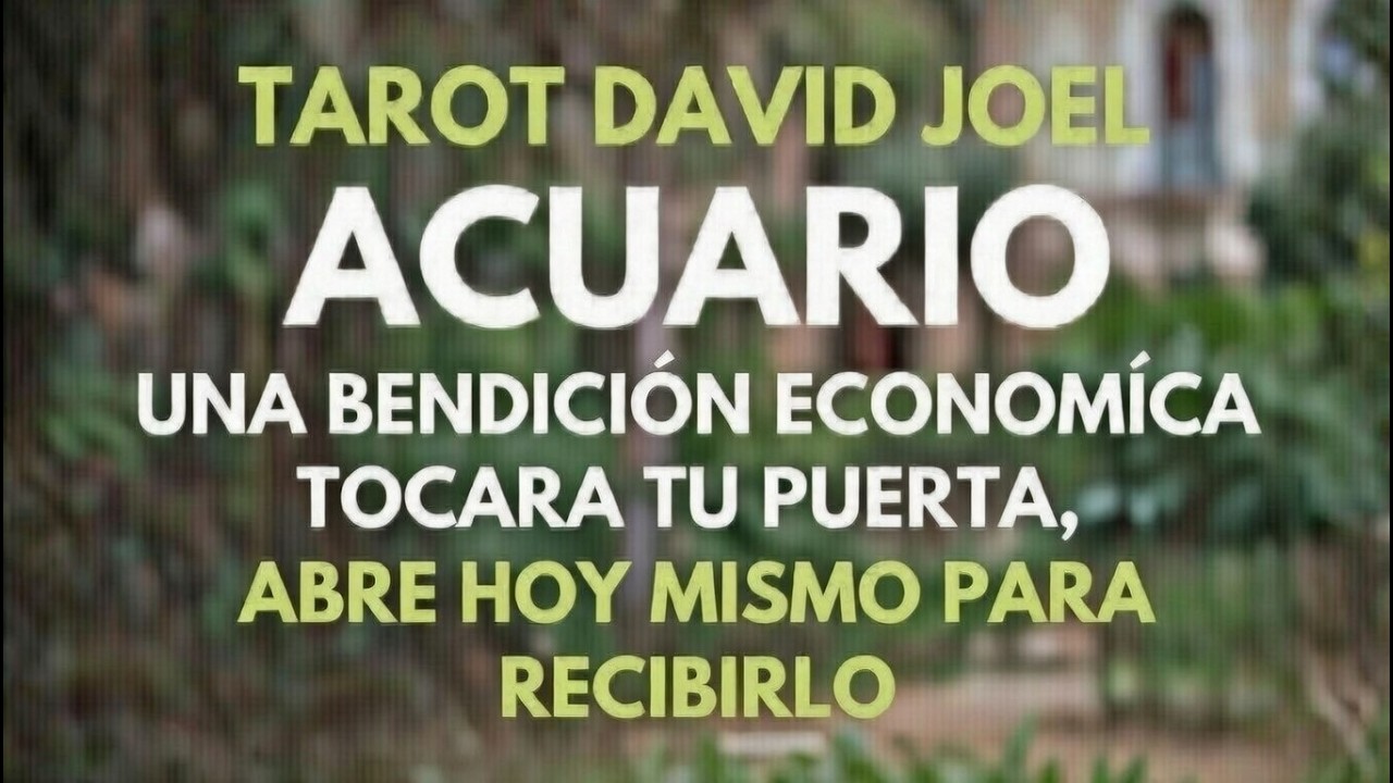 ACUARIO, UNA GRAN BENDICION ECONOMICA TOCARA TU PUERTA HOY, ABRE ESTO PARA ACTIVAR TU SUERTE