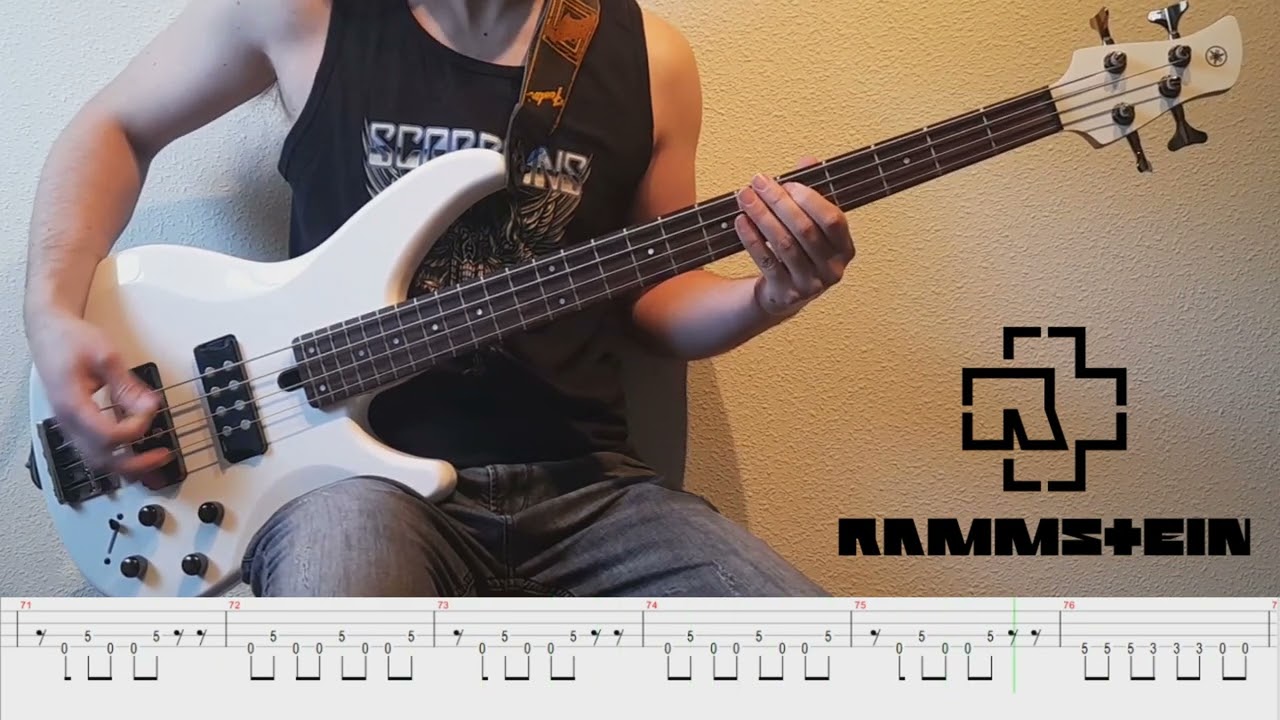Ich Will - Rammstein (bass cover & tab)