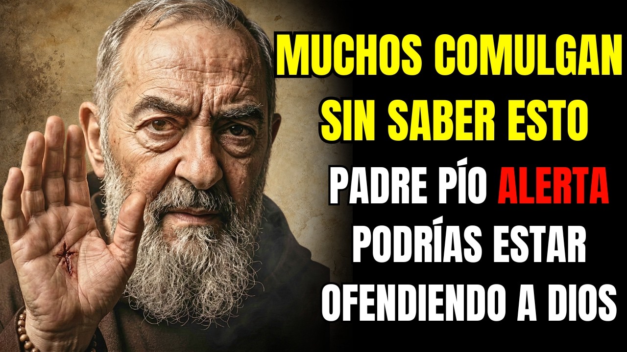 PADRE PÍO ALERTA: Muchos Comulgan Así… y No Saben Que Están Ofendiendo a Dios