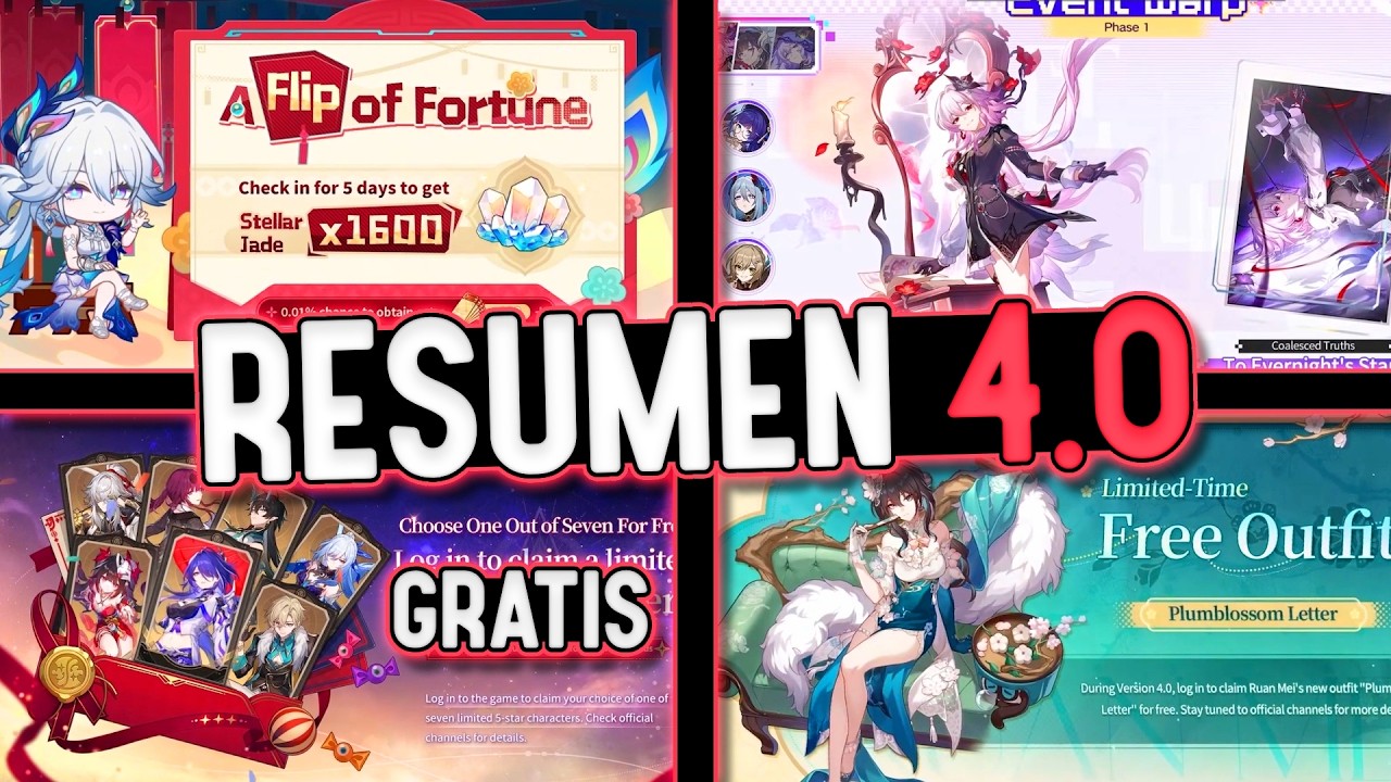 &iexcl;PERSONAJE GRATIS! &iexcl;30 TIROS GRATIS! Y MAS - RESUMEN PREVIA 4.0 - Honkai Star Rail