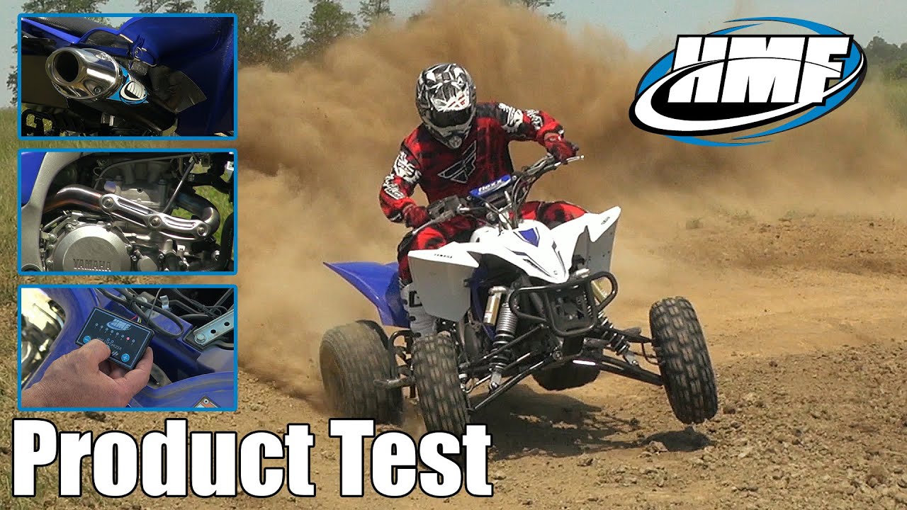 Тест выхлопной системы и оптимизатора топлива HMF YFZ450R Competition Series