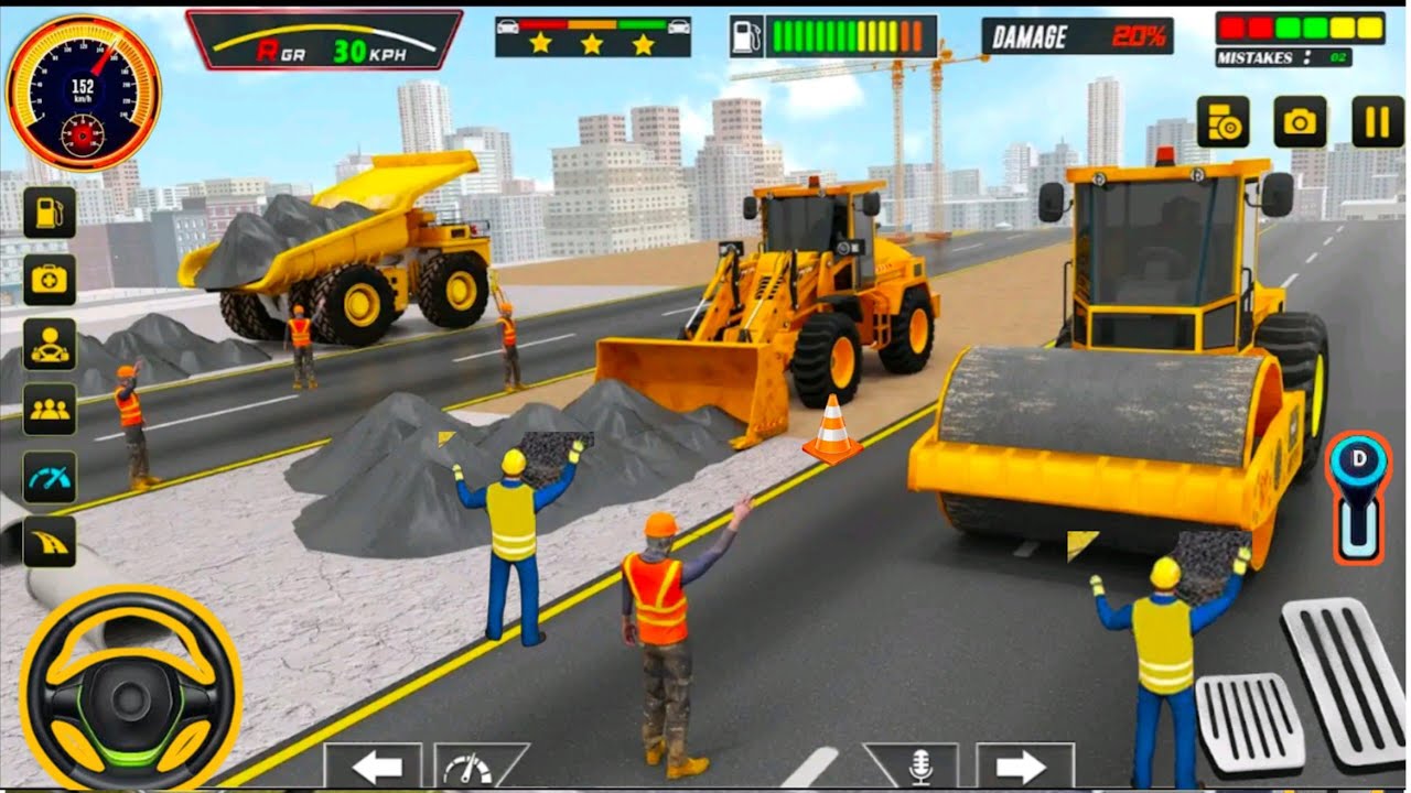 Machine Excavator Construction road - Android gameplay