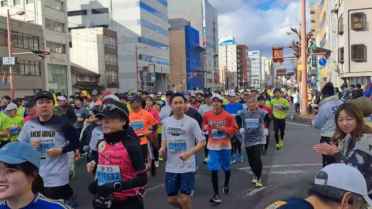 【高知龍馬マラソン2024 】～中の橋通り沿いから撮影～