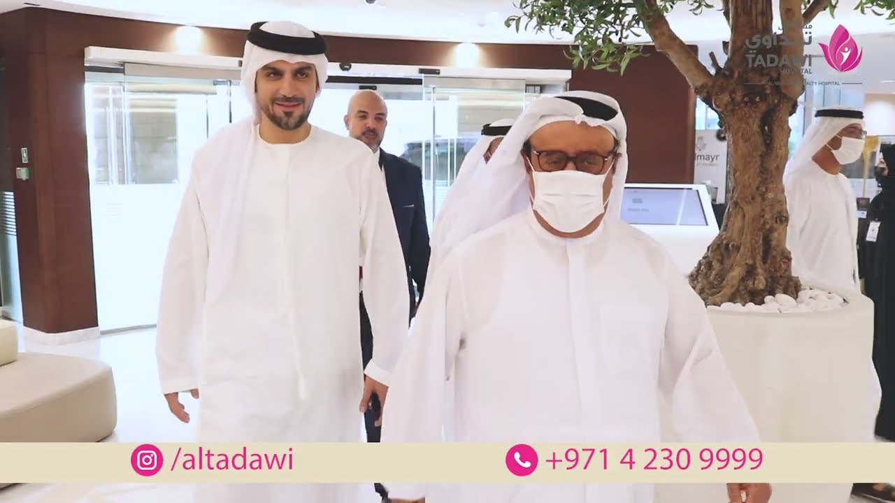 معالي الفريق ضاحي خلفان،والفريق طلال بالهول،والفريق محمد أحمد،والفريق خبير راشد، يزورون مستشفى تداوي