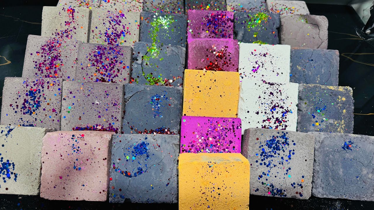 Variety Dusty Dyed Chalk ASMR  Crush | Oddly Satisfying  ASMR