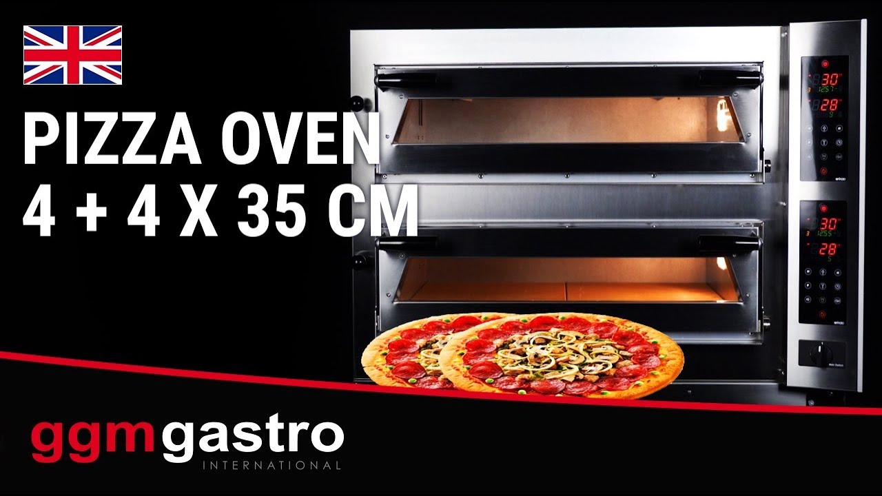 Pizza oven 4 + 4 x 35 cm - GGM Gastro