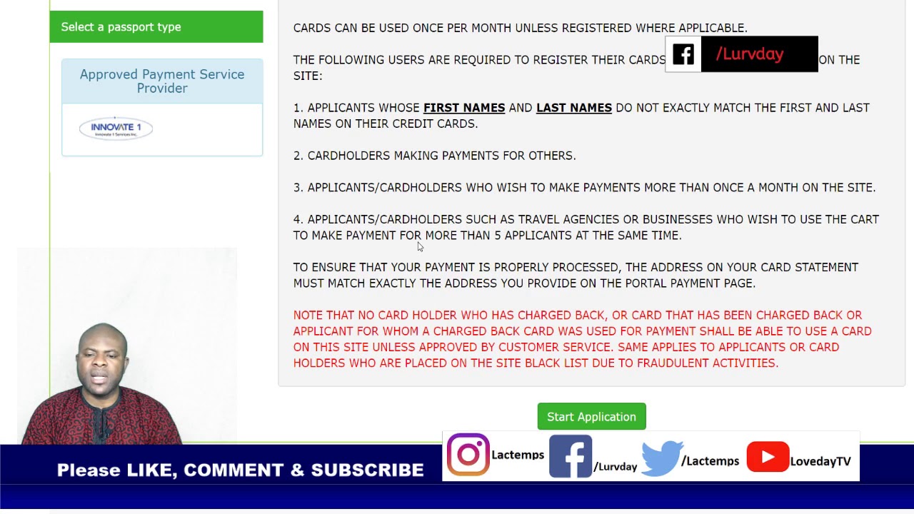 Nigerian Passport Application Form - How to Apply Online | #LovedayTv
