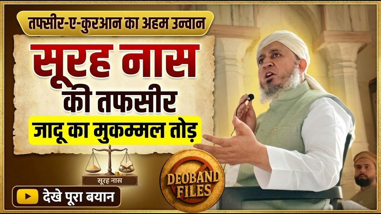 जादू का तोड़ क्या है? सूरह नास की तफ़सीर | मुफ़्ती अफ़्फ़ान मंसूरपुरी बयान