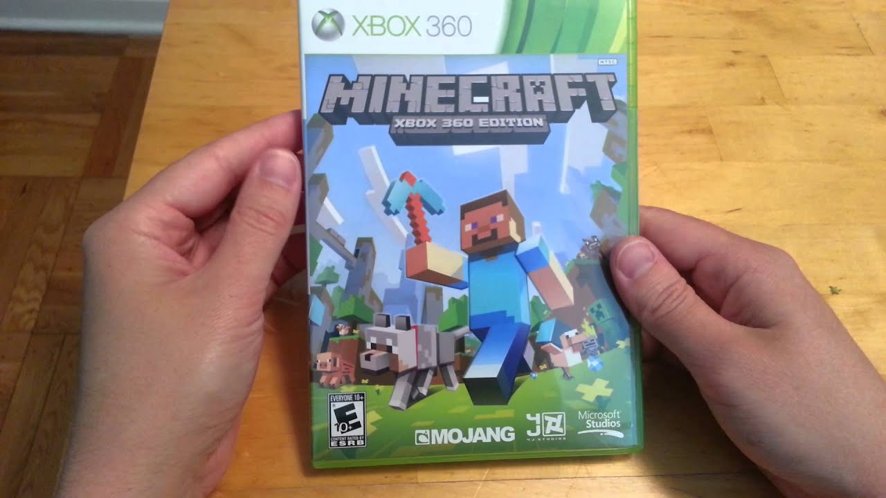 Minecraft Xbox 360 edition unboxing disc version