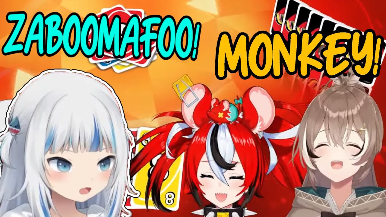 Mumei Gets Confused And Calls Gura A Lemur (ft. Bae) in Uno collab! [HOLOLIVE EN]