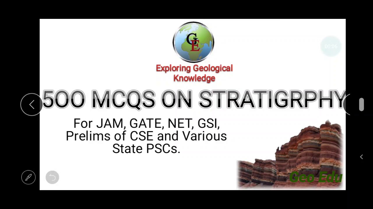 500 MCQ series on stratigraphy
