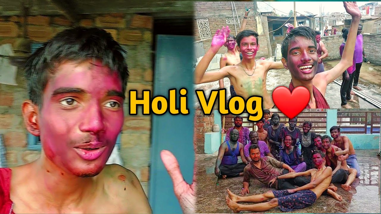 Finally Holi Ke Din Chehra ka ye kya ho gaya ?? 🥵 | HOLI VLOG  #holi